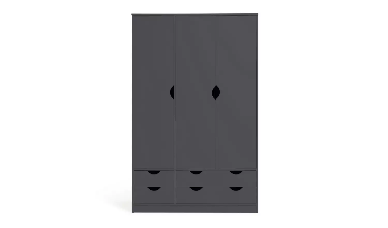 Habitat Pagnell 3 Door 4 Drawer Wardrobe - Grey