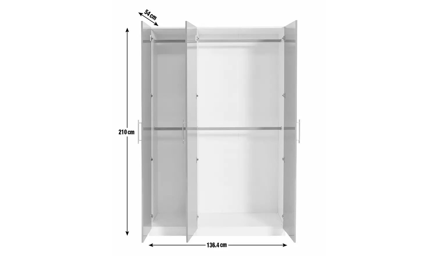 Habitat Munich 3 Door Wardrobe - White