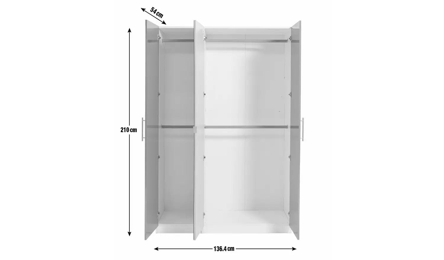 Habitat Munich 3 Door Wardrobe - White