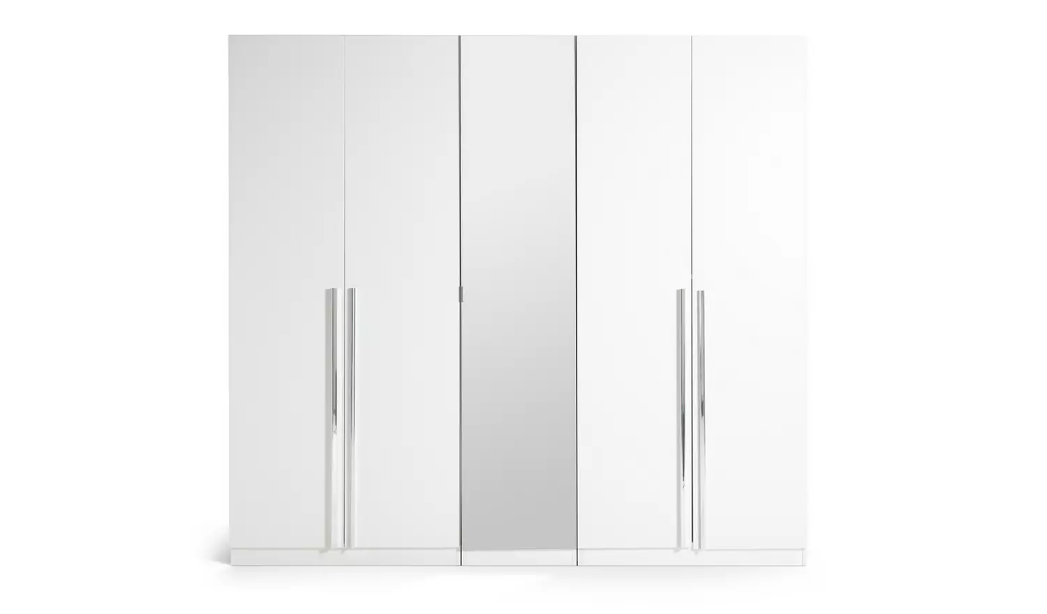 Habitat Munich 5 Door Mirror Wardrobe - White