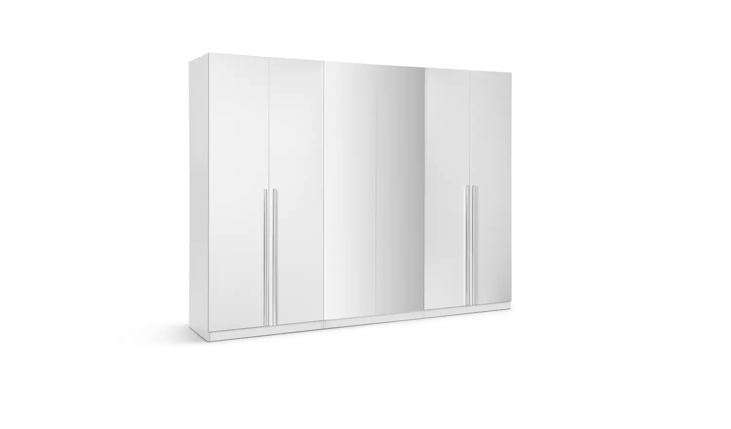 Habitat Munich 6 Door 2 Mirror Wardrobe - White