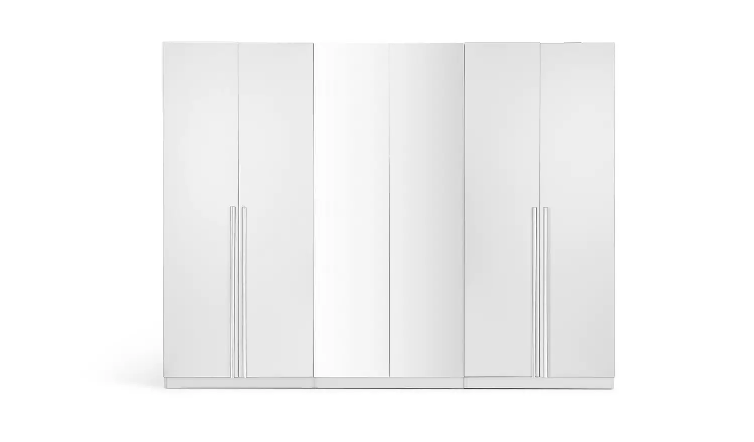 Habitat Munich 6 Door 2 Mirror Wardrobe - White