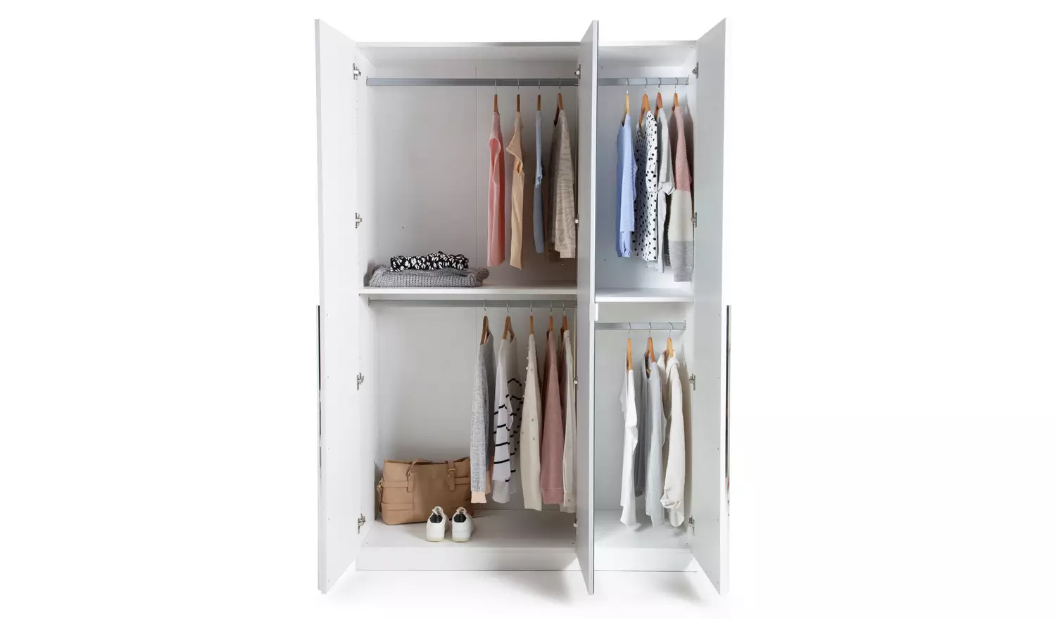 Habitat Munich 3 Door Mirror Wardrobe - White