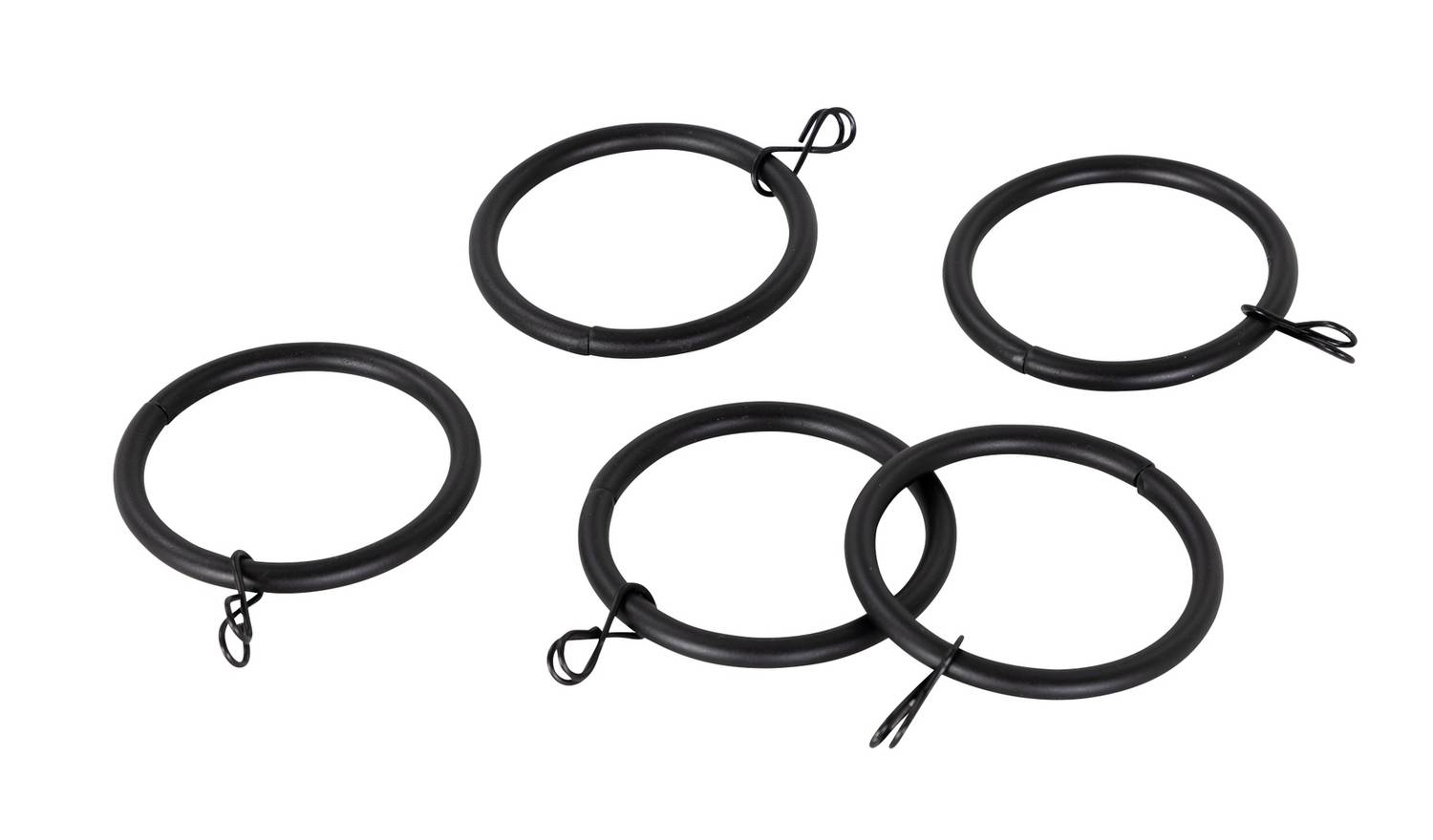 Argos Home 20 Metal Curtain Rings - Black