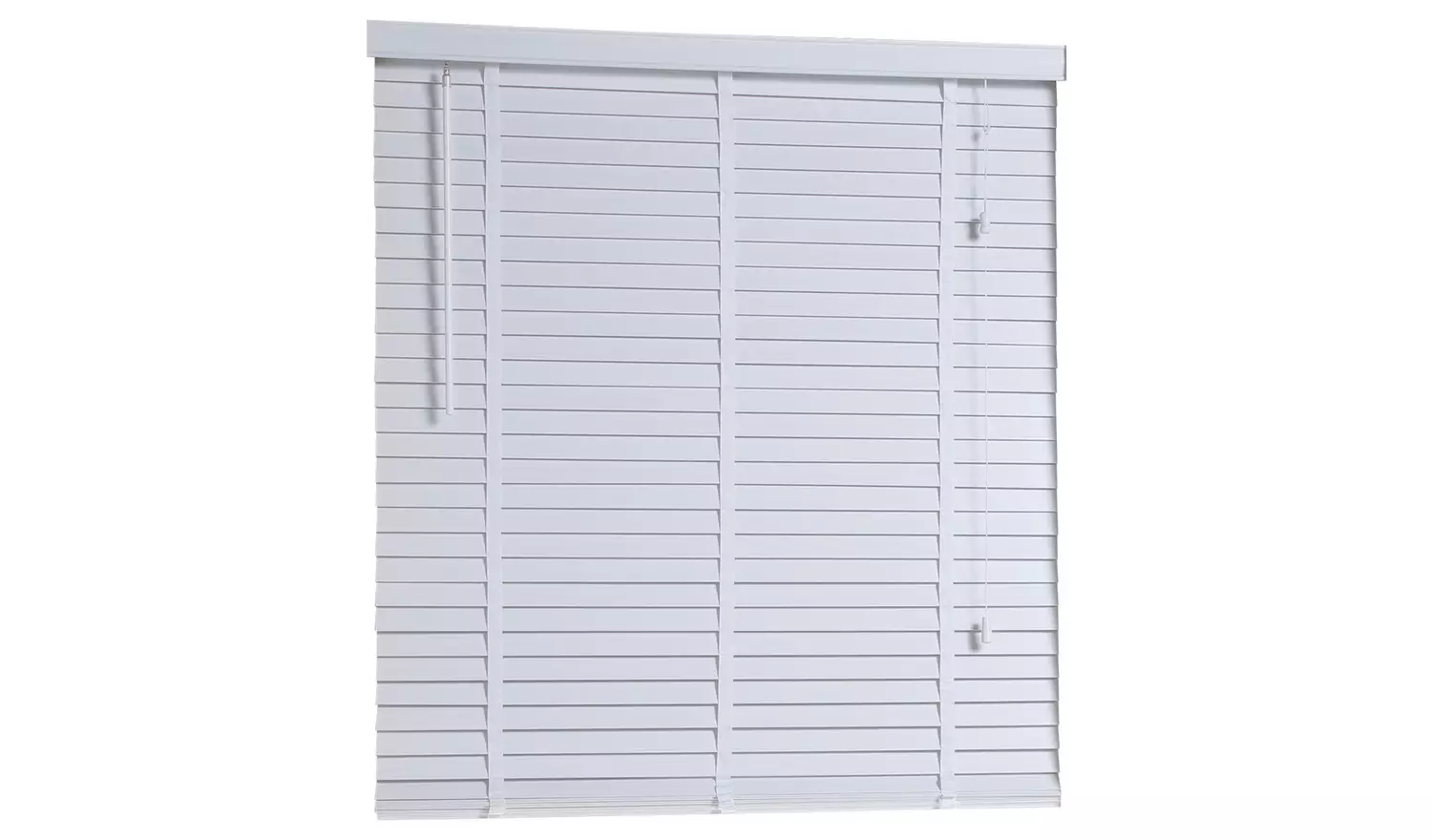 Habitat Wooden White Venetian Tape Blind - 120cm