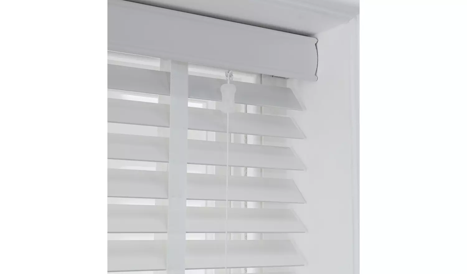 Habitat Wooden White Venetian Tape Blind - 120cm