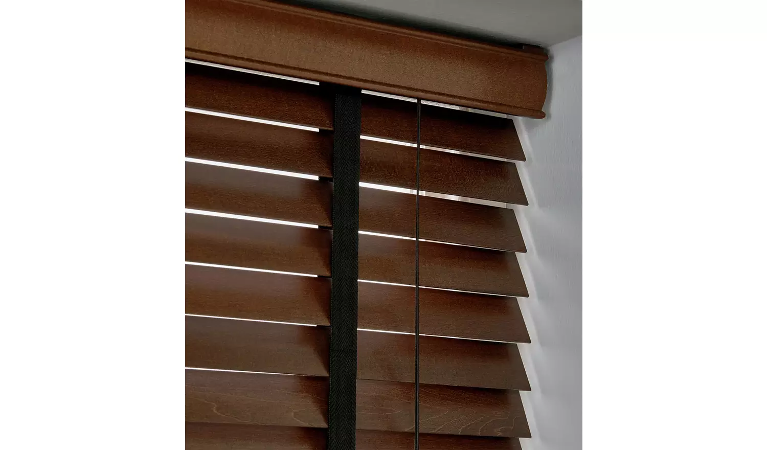 Habitat Wooden Dark Brown Venetian Tape Blind - 60cm