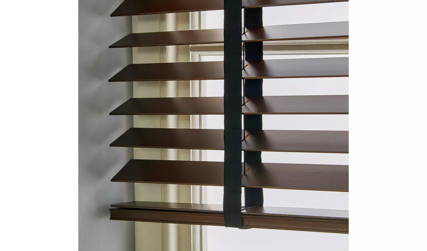 Habitat Wooden Dark Brown Venetian Tape Blind - 60cm