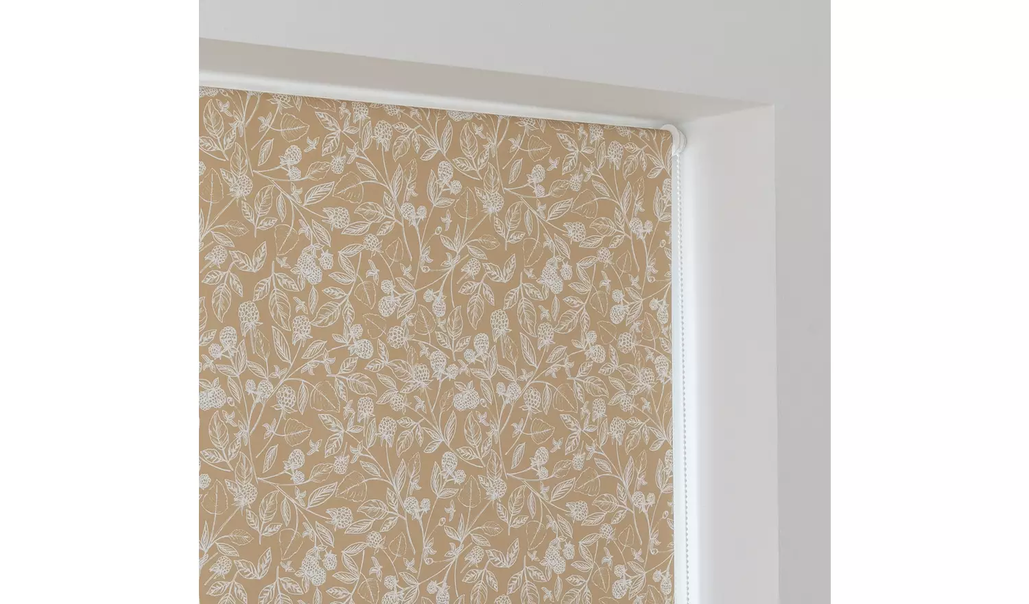 Argos Home Floral Blackout Mustard Roller Blind - 120cm