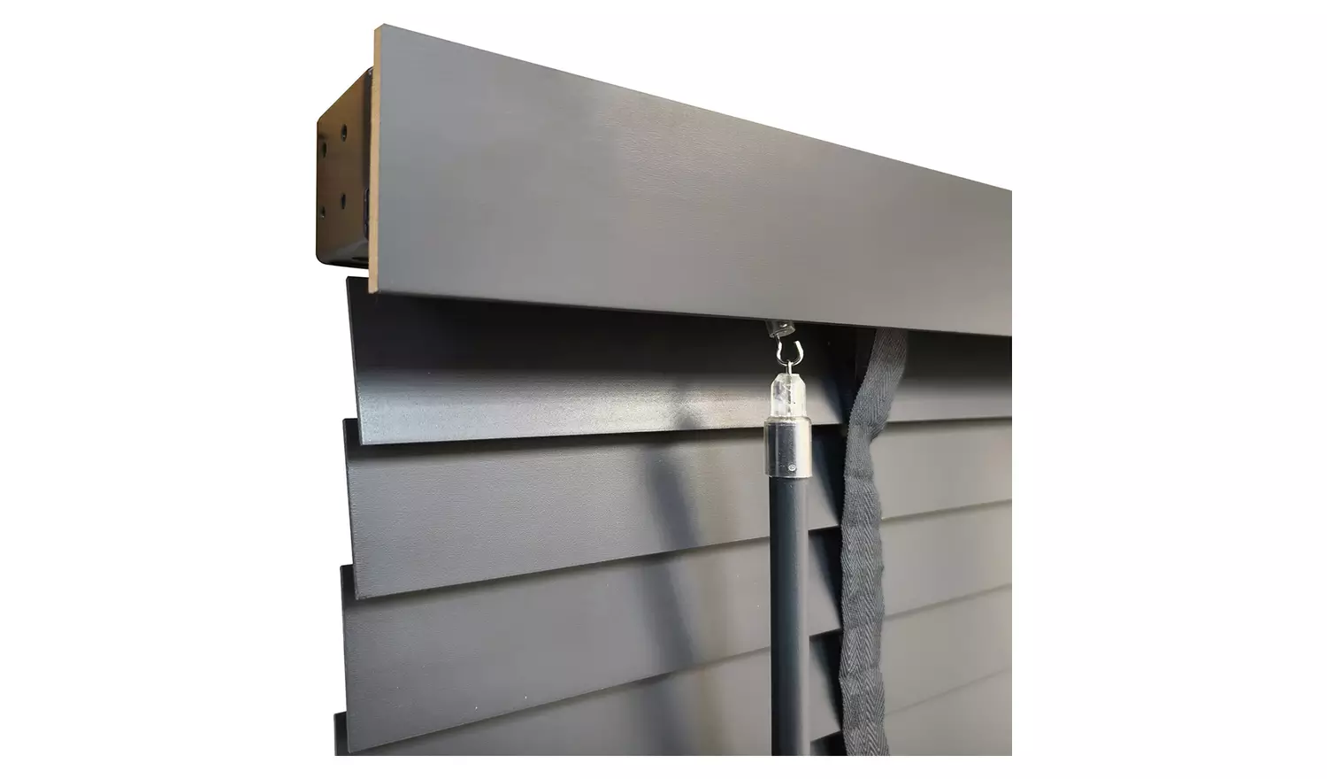 Little Black Book Basswood Slate Grey Venetian Blind - 110cm