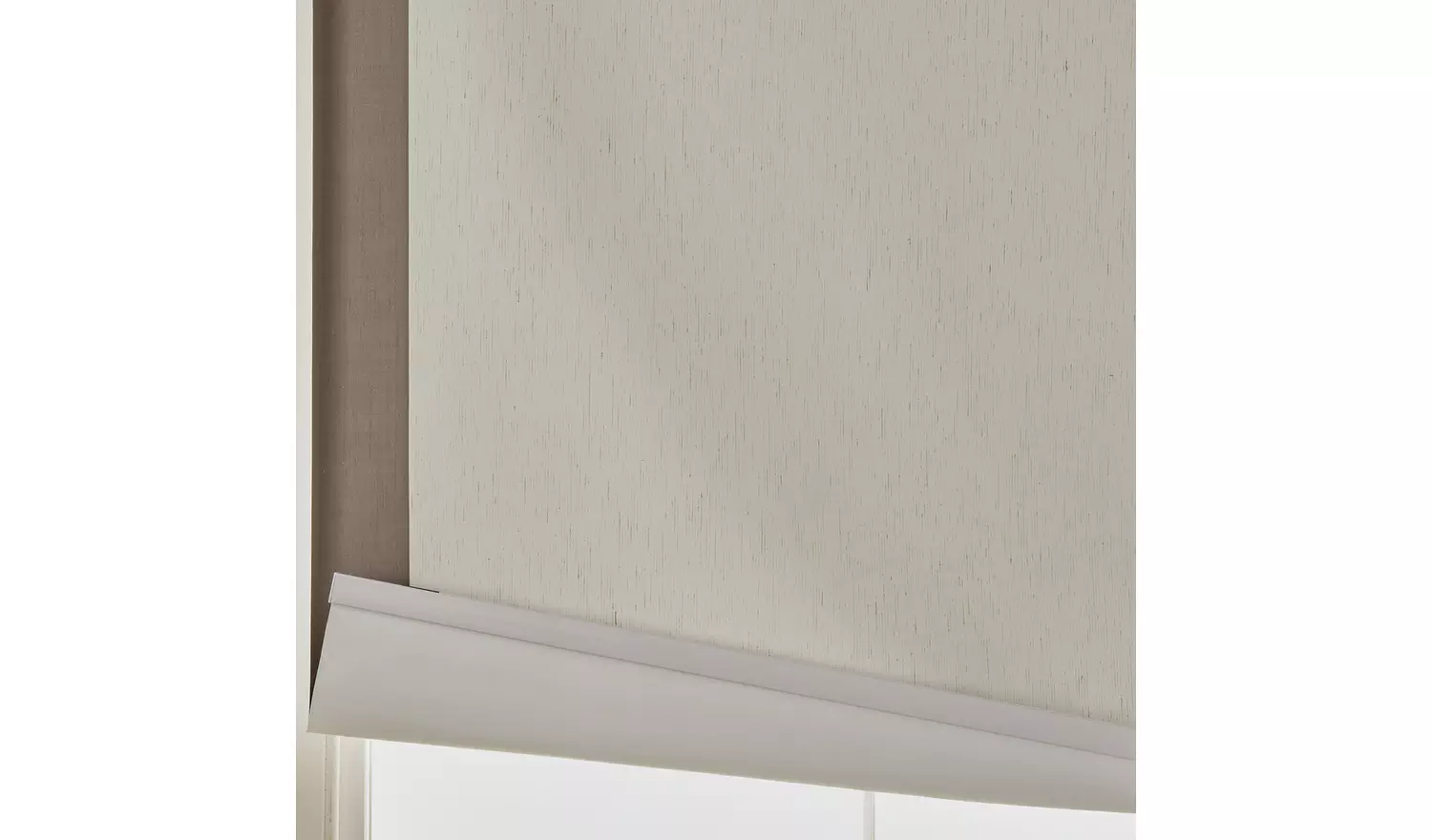 Habitat Block Edge Blackout Off White Roller Blind - 180cm