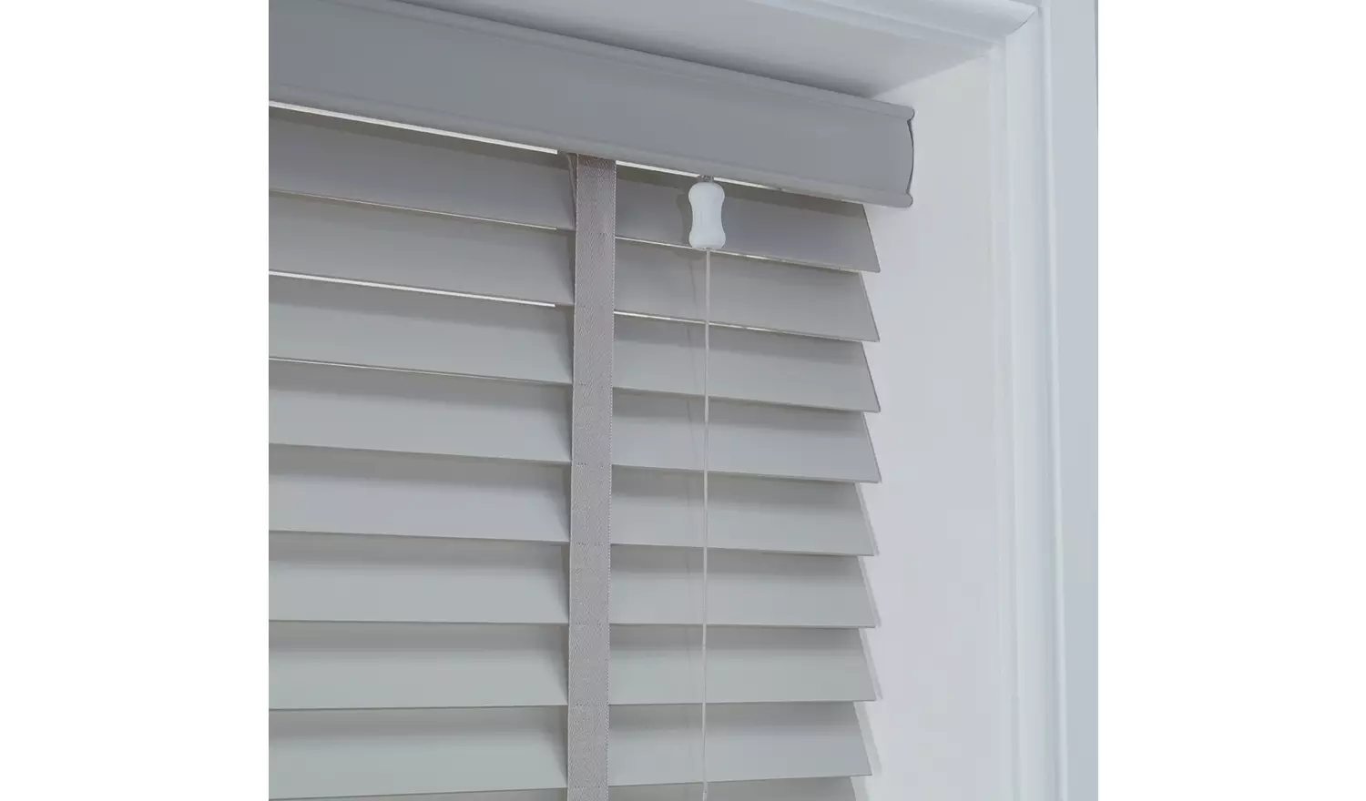 Argos Home Wooden Grey Venetian Tape Blind - 90cm