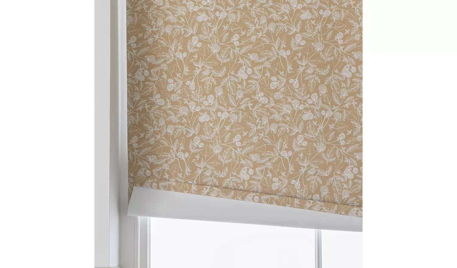 Argos Home Floral Blackout Mustard Roller Blind - 90cm