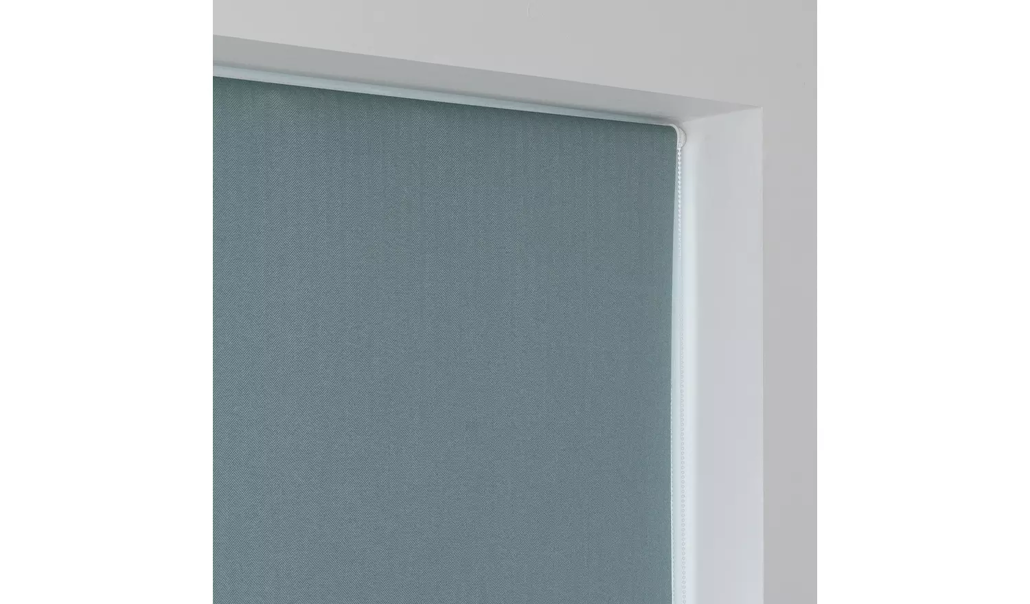 Habitat Herringbone Blackout Teal Roller Blind - 90cm