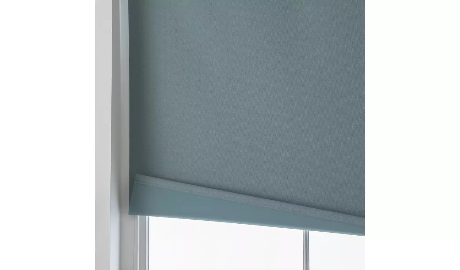 Habitat Herringbone Blackout Teal Roller Blind - 90cm