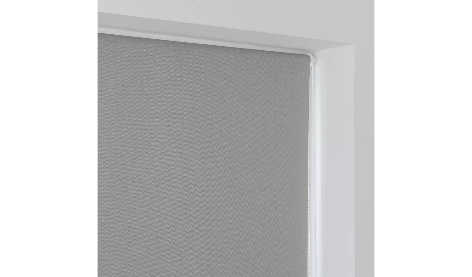 Habitat Herringbone Blackout Grey Roller Blind - 120cm