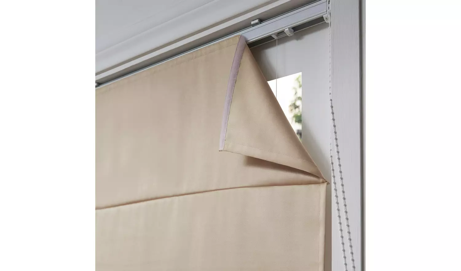 Little Black Book Blackout Natural Roman Blind - 70cm