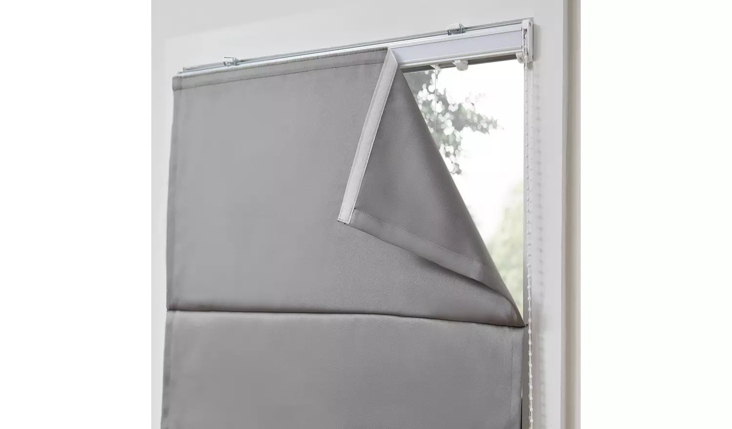 Little Black Book Blackout Dove Grey Roman Blind - 60cm