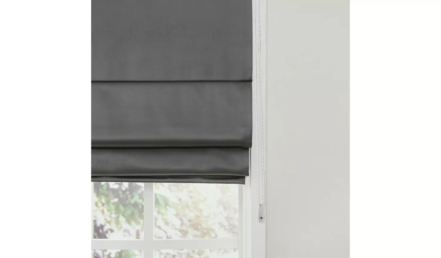Little Black Book Blackout Charcoal Roman Blind - 110cm