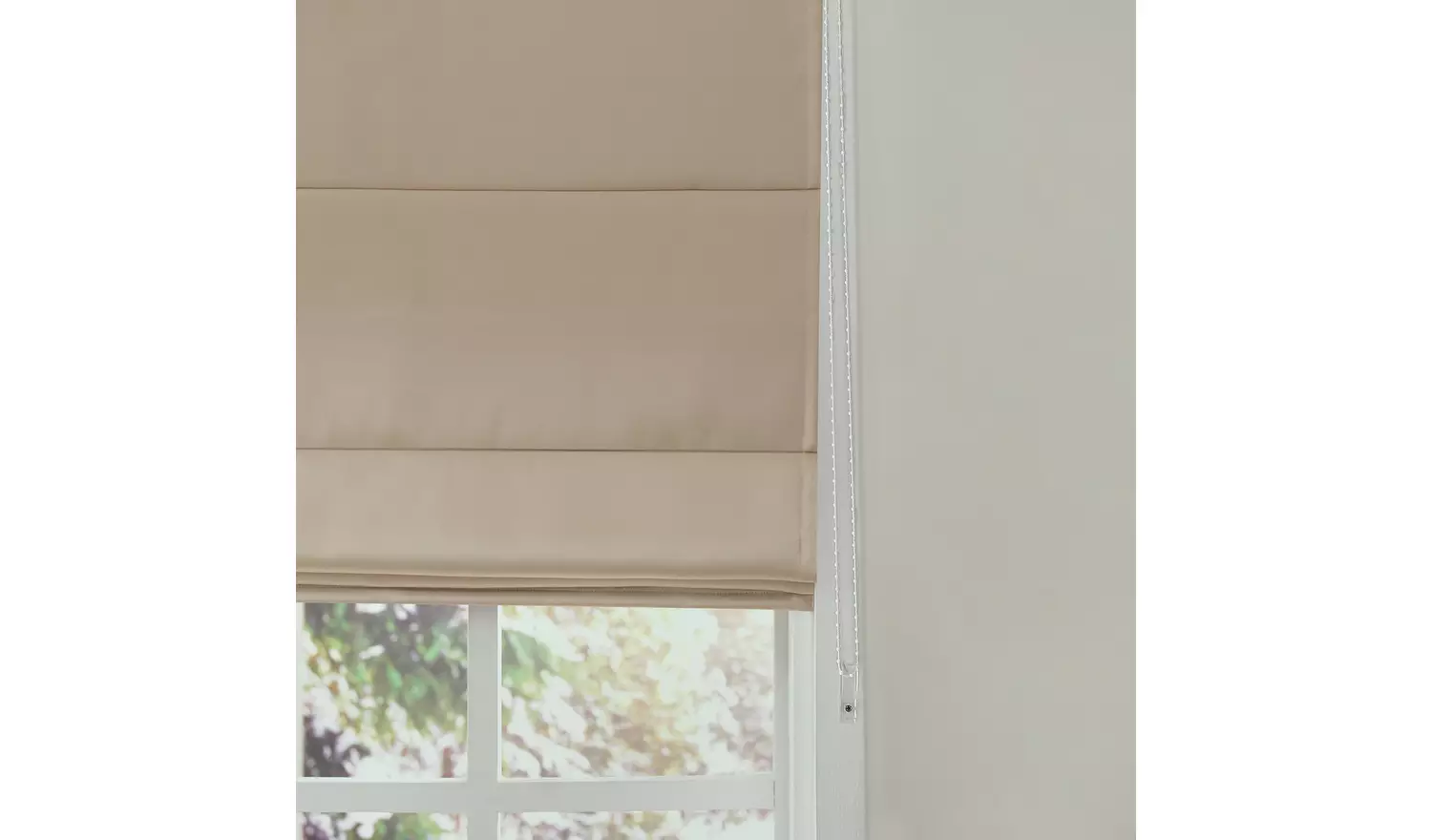 Little Black Book Blackout Natural Roman Blind - 80cm