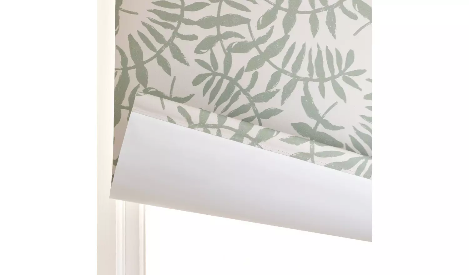 Argos Home Leaf Print Blackout Green Roller Blind - 180cm