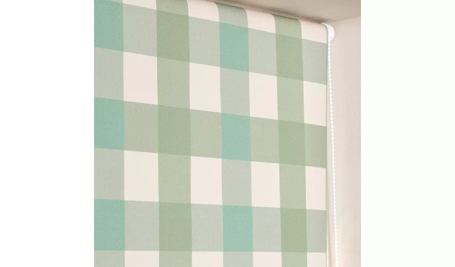 Argos Home Check Blackout Green Roller Blind - 180cm