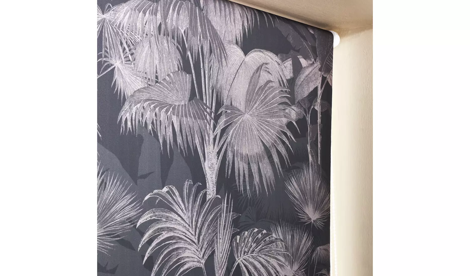Argos Home Botanical Palm Blackout Grey Roller Blind - 120cm