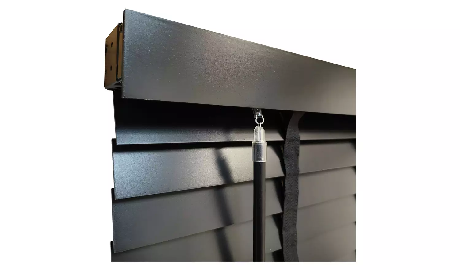 Little Black Book Basswood Black Venetian Blind - 110cm