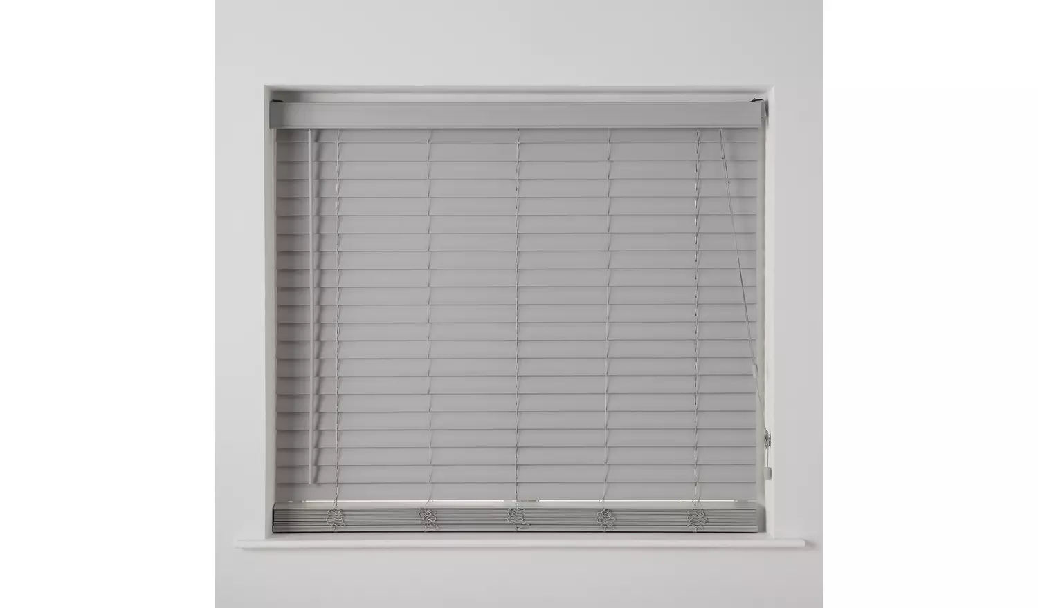 Habitat Faux Wood Grey 50mm Slat Venetian Blind - 180cm