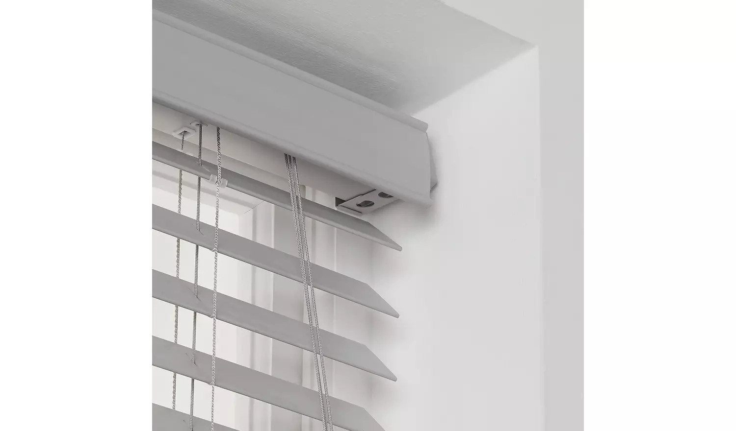Habitat Faux Wood Grey 50mm Slat Venetian Blind - 180cm