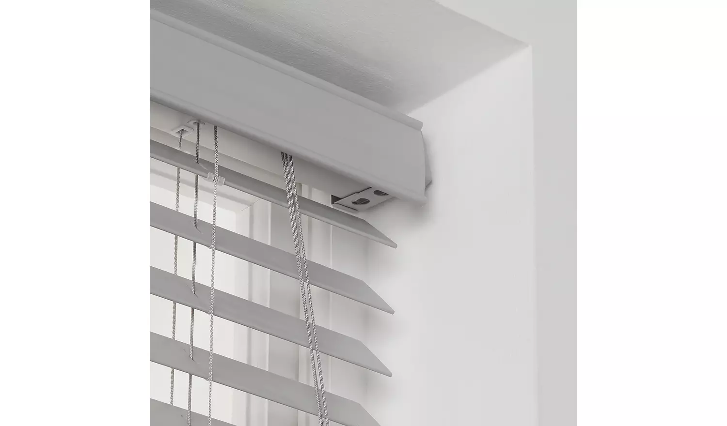 Habitat Faux Wood Grey 50mm Slat Venetian Blind - 180cm