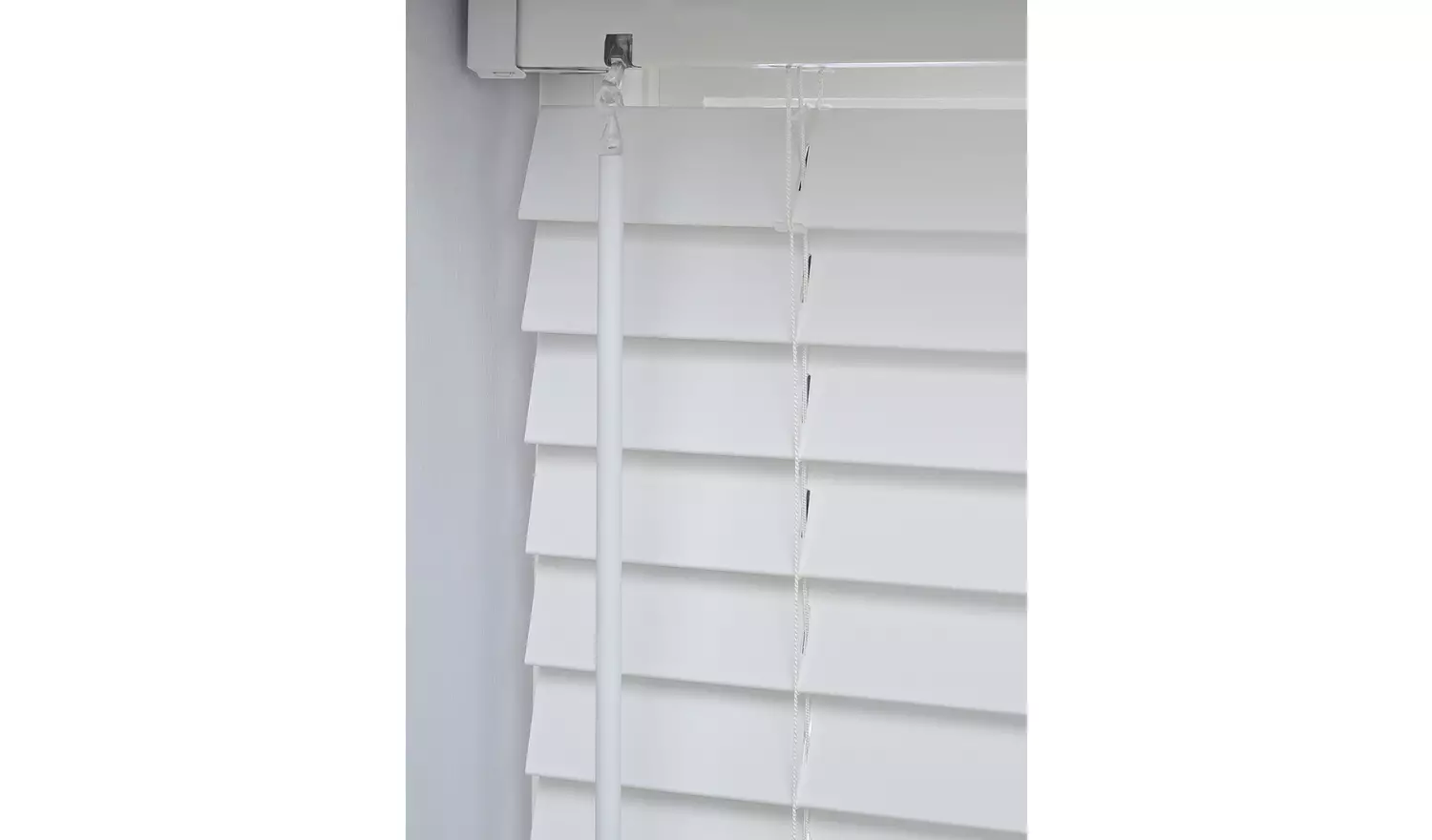 Habitat Faux Wood White 25mm Slat Venetian Blind - 180cm