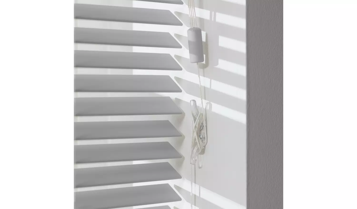 Habitat Faux Wood Grey 25mm Slat Venetian Blind -180cm