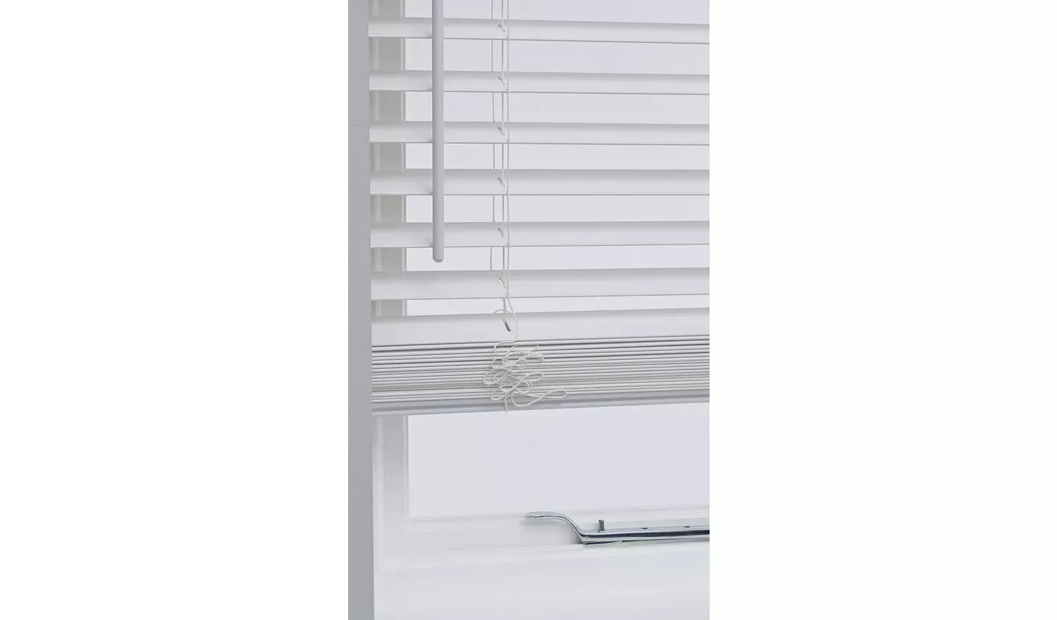 Habitat Faux Wood White 50mm Slat Venetian Blind - 120cm