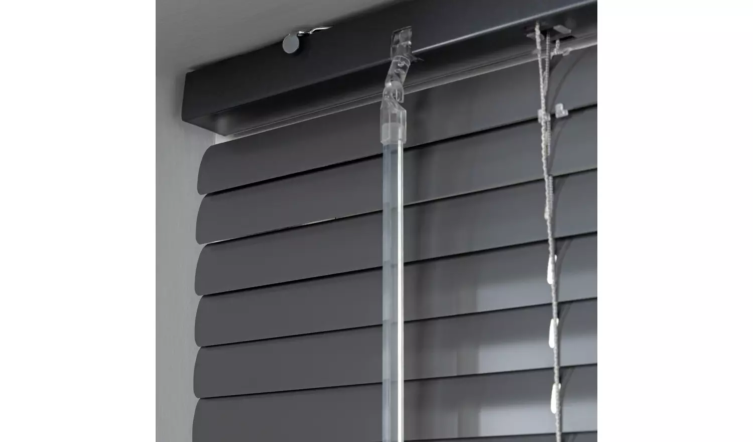 Habitat Aluminium Gun Metal Venetian Blind - 120cm