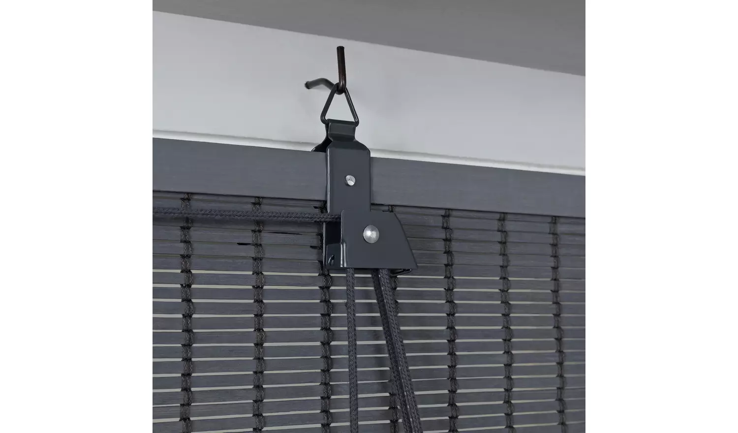 Habitat Bamboo Grey Roller Blind - 120cm