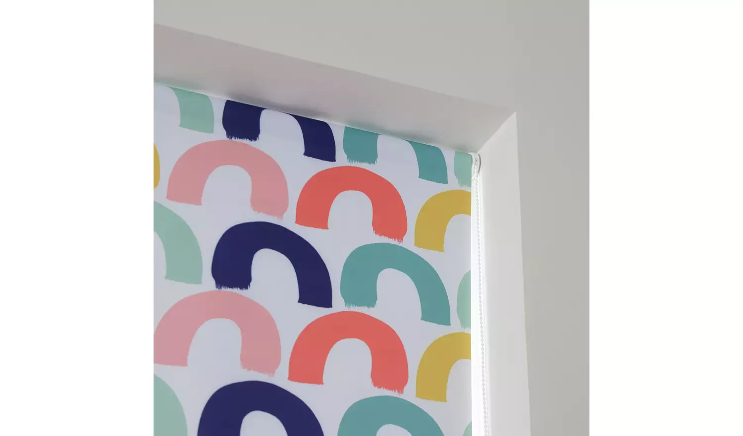 Habitat Kids Rainbow Blackout White Roller Blind - 120cm