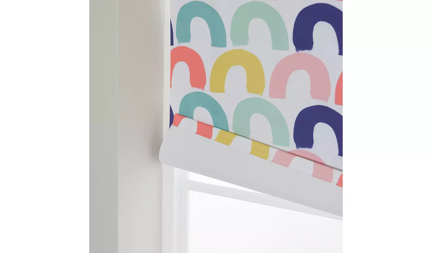 Habitat Kids Rainbow Blackout White Roller Blind - 120cm