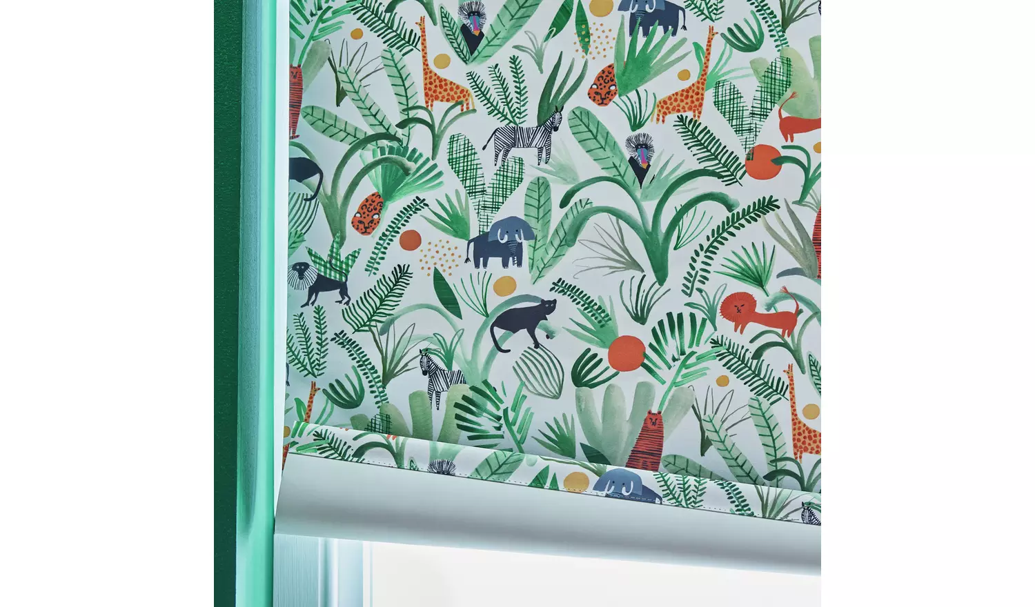Habitat Kids Blackout Green Roller Blind - 180cm