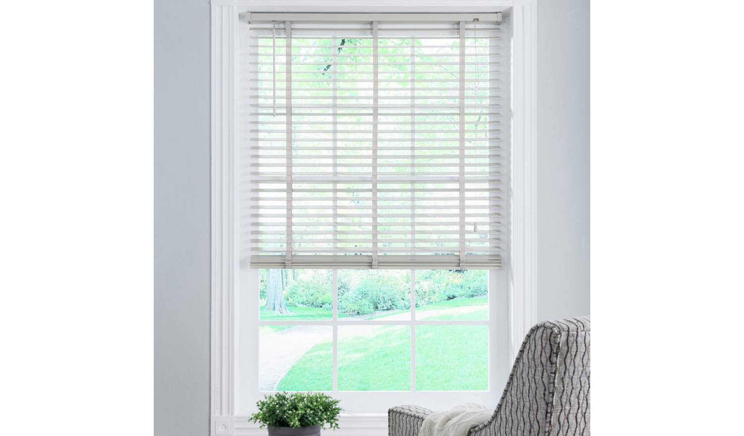 Little Black Book Basswood Warm Grey Venetian Blind - 150cm