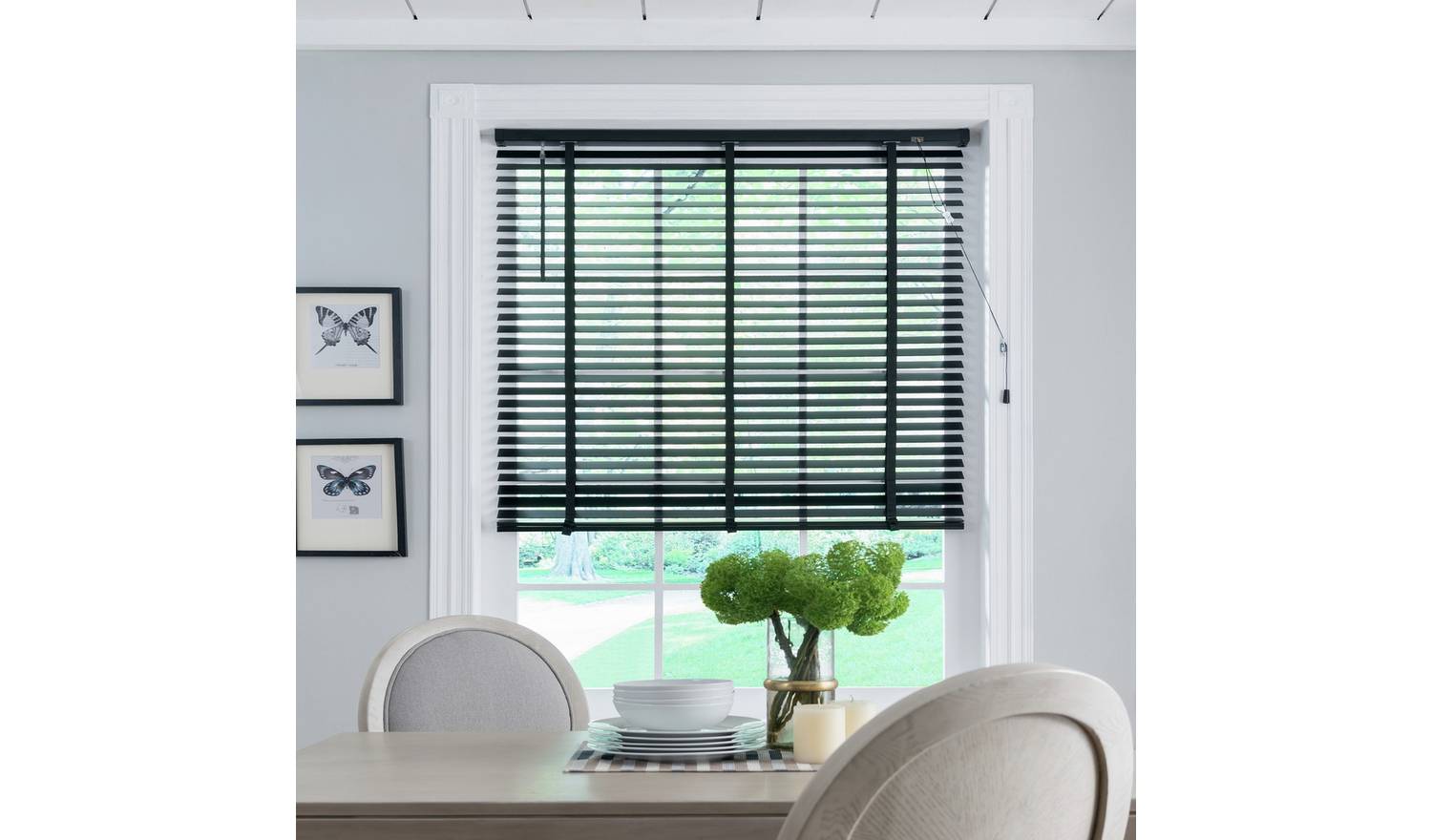 Little Black Book Basswood Black Venetian Blind - 140cm