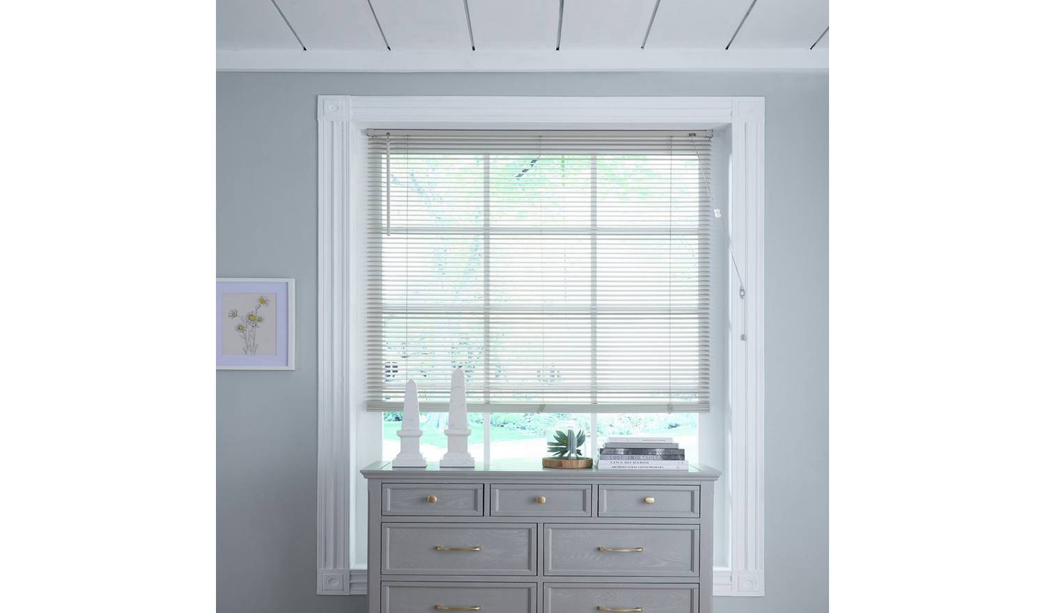 Little Black Book Basswood Warm Grey Venetian Blind - 120cm