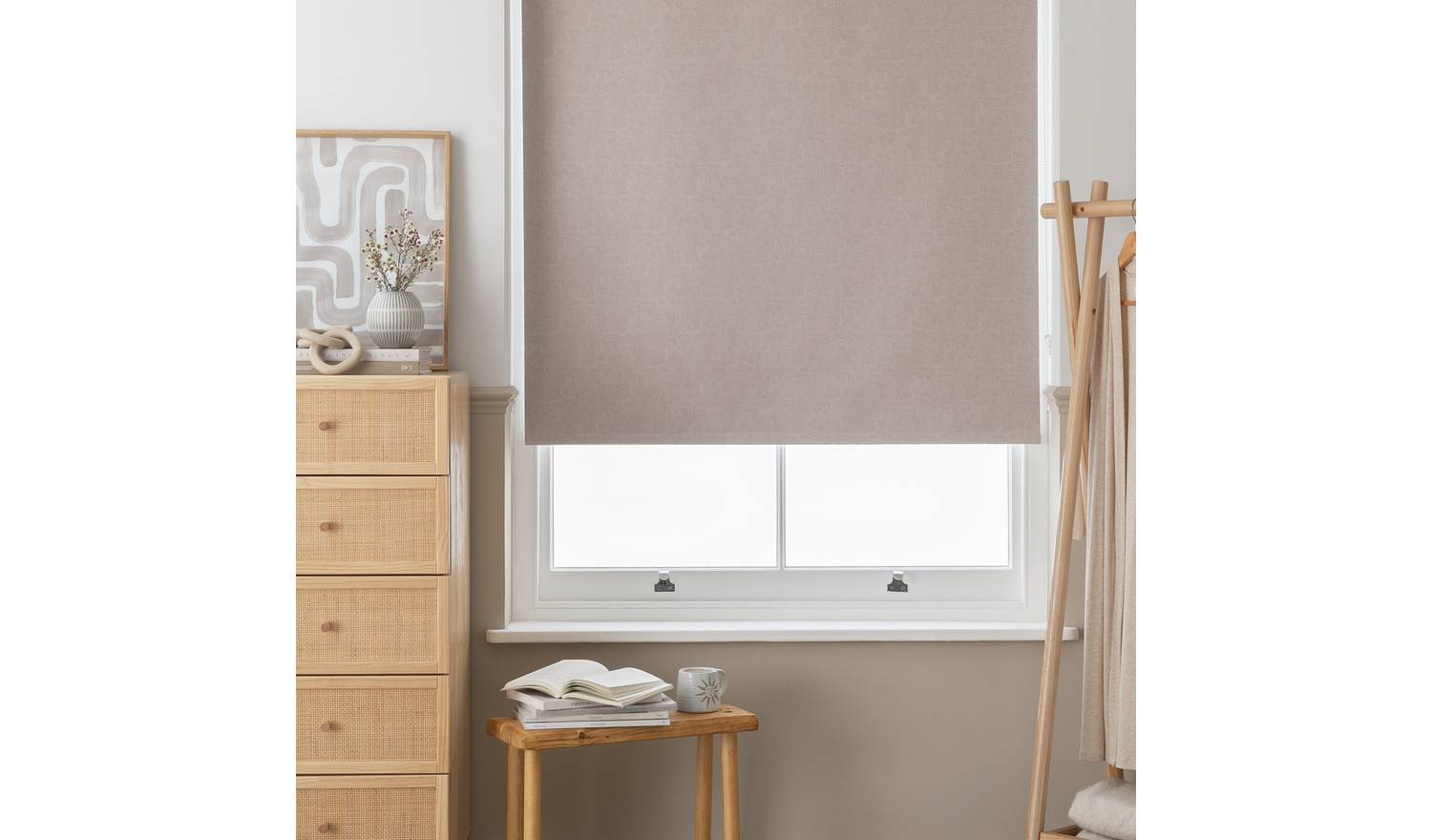 Habitat Textured Blackout Taupe Roller Blind - 180cm
