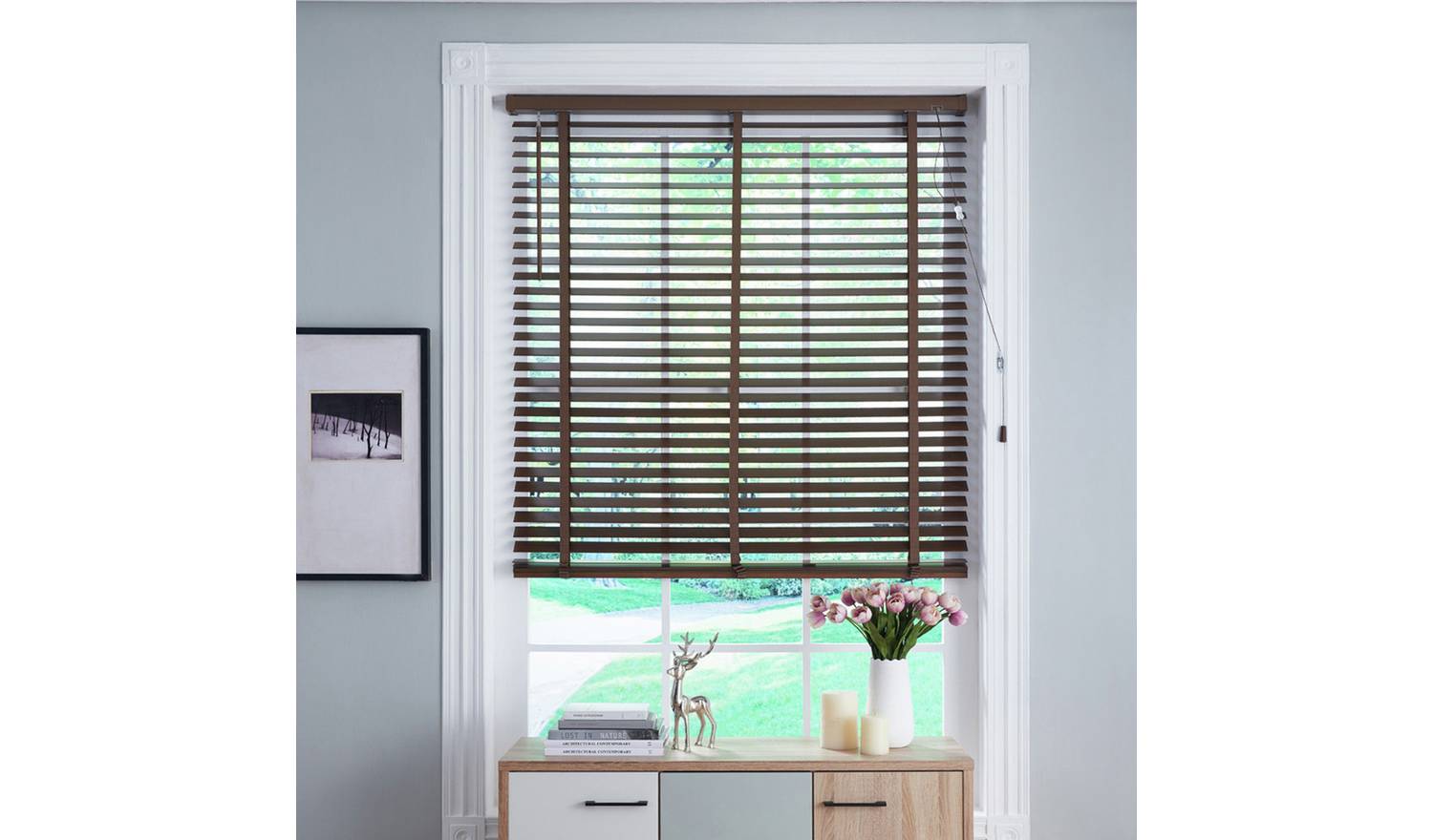 Little Black Book Basswood Walnut Venetian Blind - 70cm