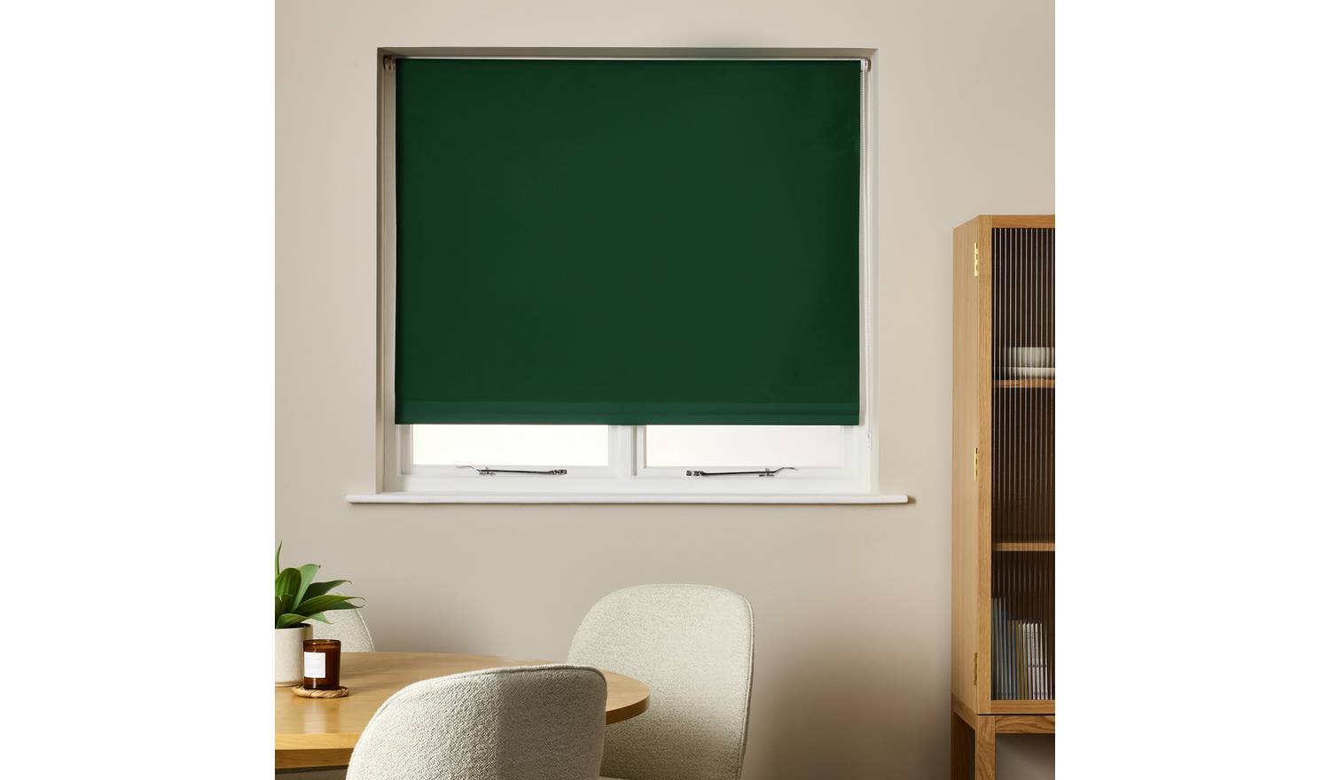 Habitat Blackout Forest Green Roller Blind - 120cm