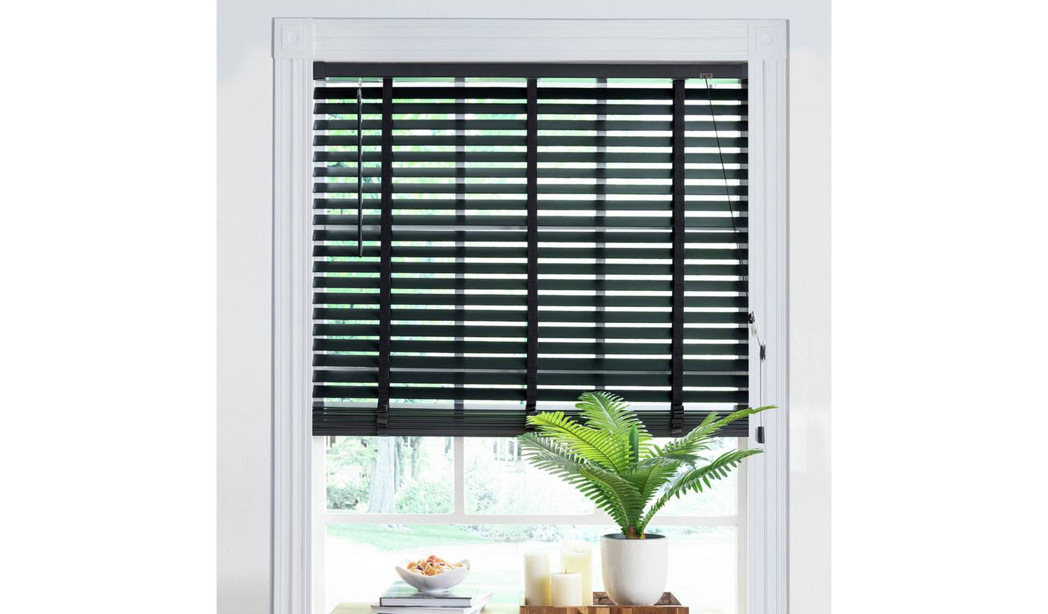 Little Black Book Basswood Slate Grey Venetian Blind - 110cm