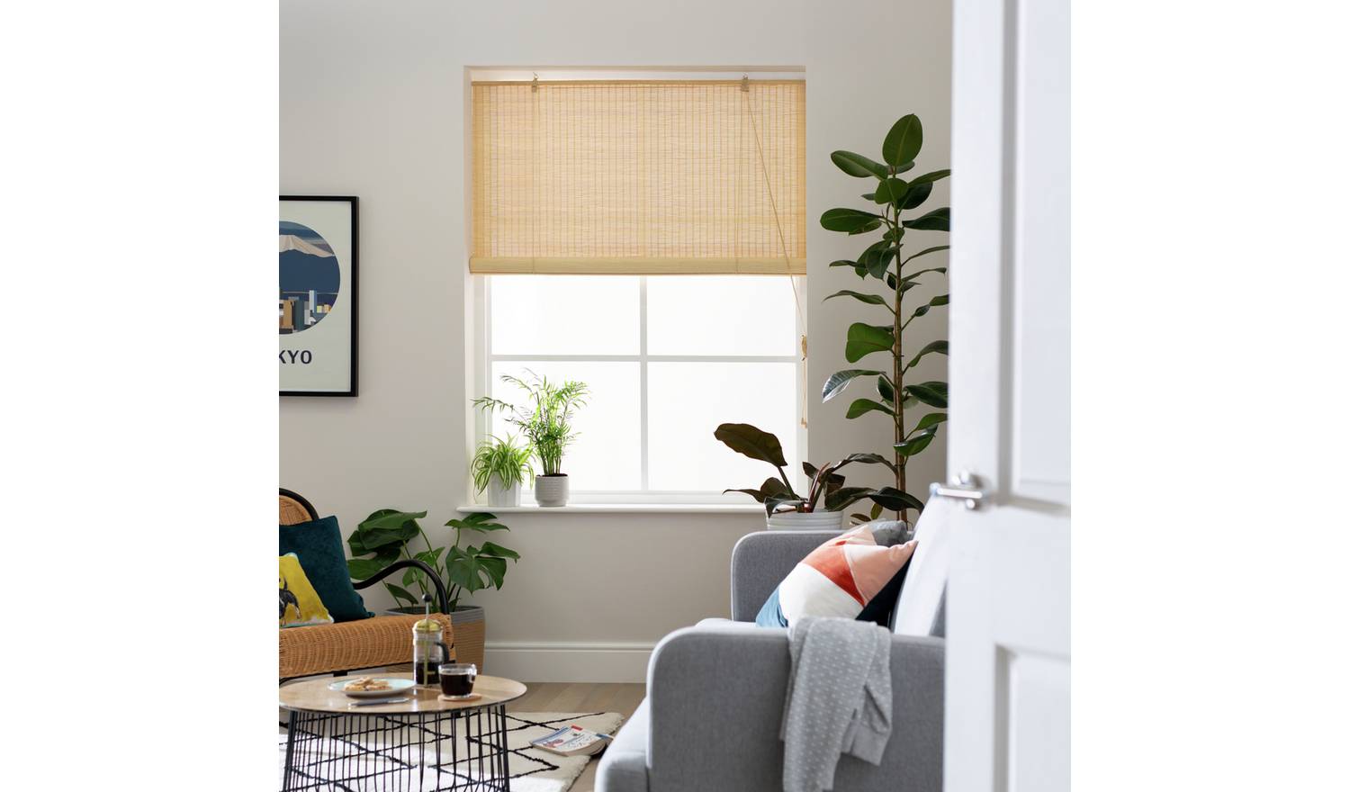 Habitat Daylight Bamboo Natural Roller Blind - 60cm