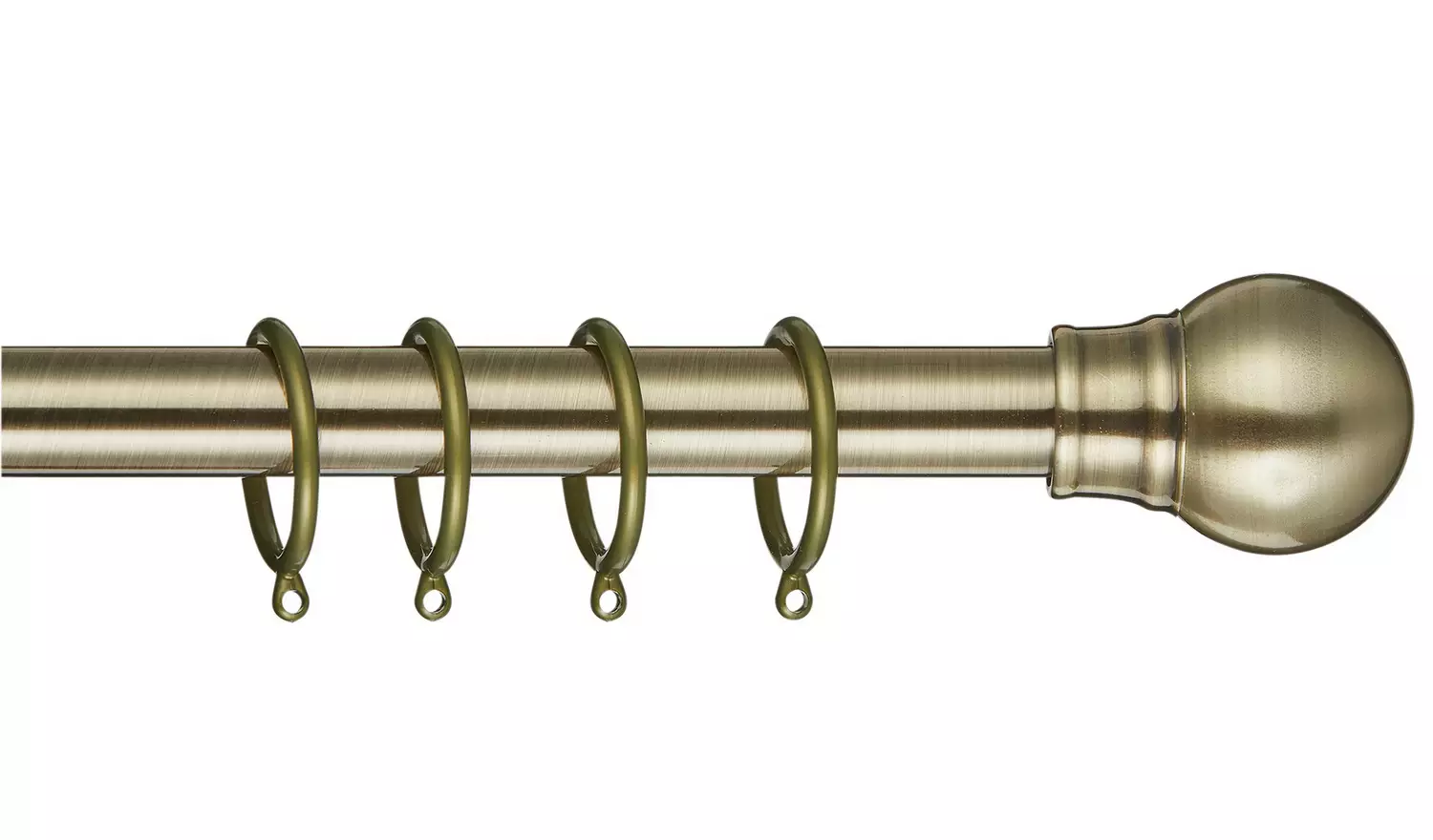 Argos Home Brass Extendable Curtain Pole - 110cm - 300cm.