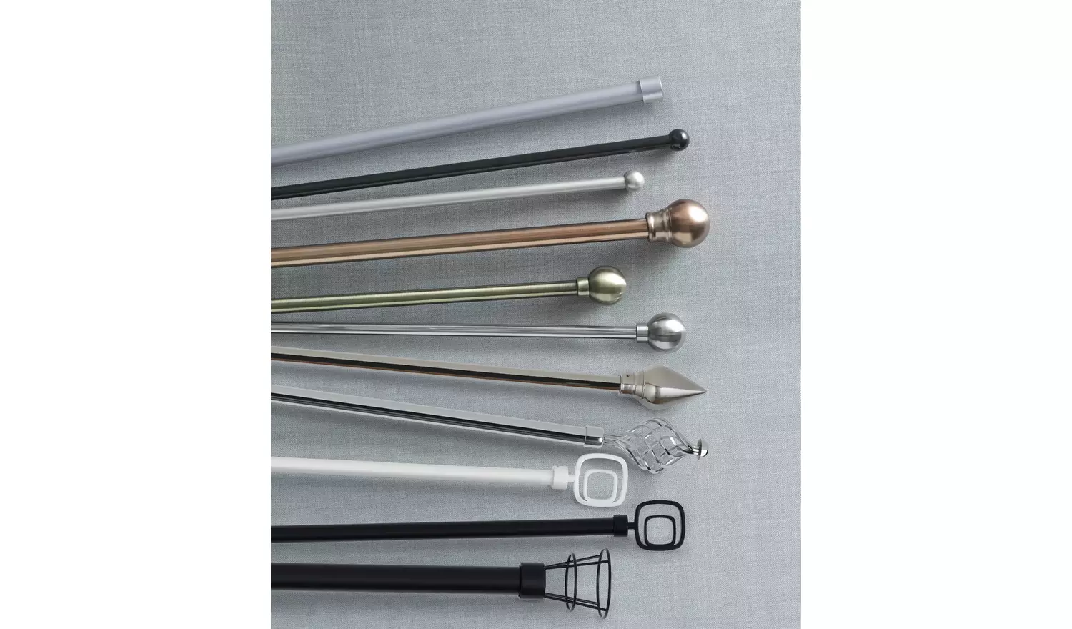 Argos Home Chrome Extendable Curtain Pole - 165cm - 300cm