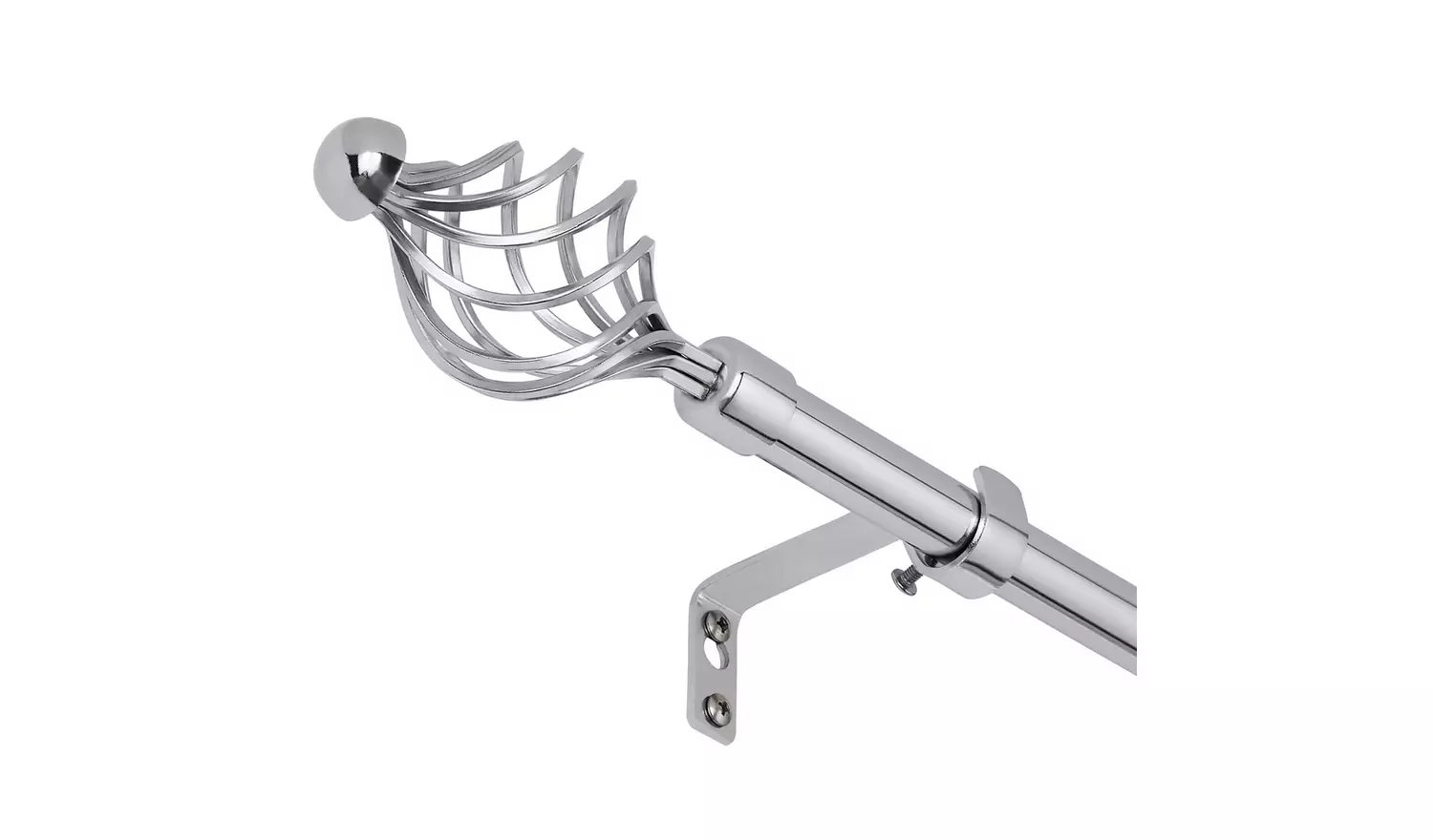 Argos Home Chrome Extendable Curtain Pole - 165cm - 300cm